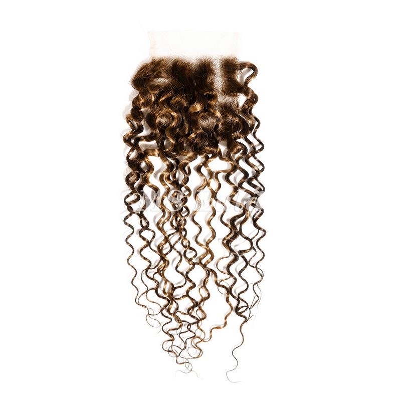 Water Wave #4/27 Highlight Virgin Human Hair 4x4 13x4 Transparent Lace Closure/Frontal - 图片 2
